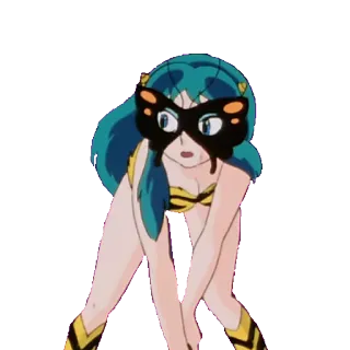 🎭 Lum Urusei Yatsura anime, lum, urusei yatsura, manga, cartoon telegram sticker