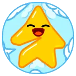 ❄️ 별, 귀여운, 만화, 노란색, 행복한, 스티커, 카와이, 이모티콘 telegram sticker