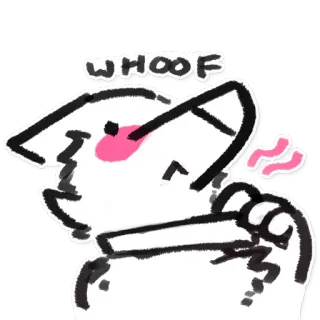 😳 WHOOF собака, животное, мультфильм, злой, курение, милый telegram sticker