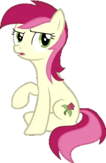 😒 Pony, Rose, Cartoon, Tier, Niedlich, Rosenknospe whatsapp sticker