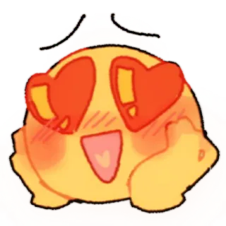 😀 emoji, hartjes ogen, liefde, schattig telegram sticker
