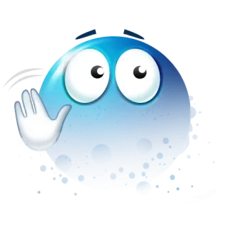 😶 Blob, Emoji, Dibujos animados, Saludar con la mano whatsapp sticker