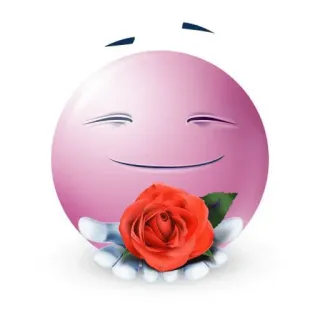 🌹 表情符号, 玫瑰, 花, 爱, 粉色 telegram sticker