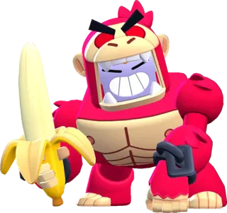 🔥 ape, gorilla, cartoon, banana telegram sticker