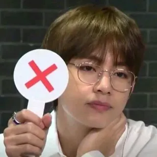 🙅 Kreuz, Nein, Stopp, Ablehnung, K-Pop, BTS telegram sticker