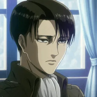 🖤 Levi Ackerman Attack on Titan Anime, Manga, Levi Ackerman, Attack on Titan telegram sticker