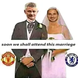 💔 soon we shall attend this marriege matrimonio, calcio, calcio, manchester united, chelsea, sport telegram sticker