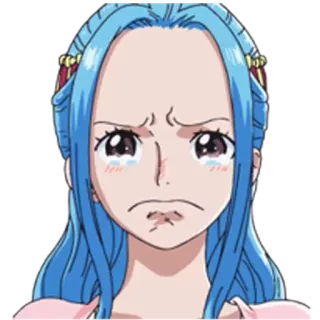 😢 Vivi Nefertari One Piece anime, character, sad, crying, one piece telegram sticker