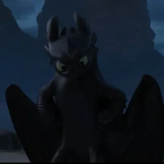 🕺 Toothless How to Train Your Dragon มังกร, น่ารัก, การ์ตูน, ไนท์ฟิวรี่ whatsapp sticker