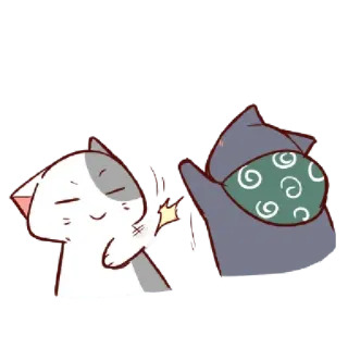 😌 cat, cute, anime, sticker telegram sticker