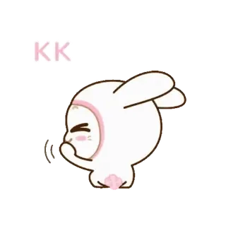 🐰 Cartone animato, Coniglietto, Carino, Triste, Coniglio, Animato telegram sticker