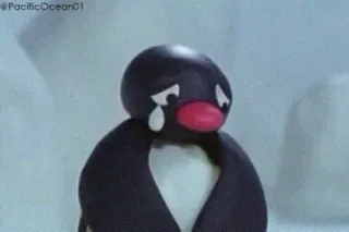 😭 Pingu triste, pleurs, pingouin, dessin animé, animé whatsapp sticker