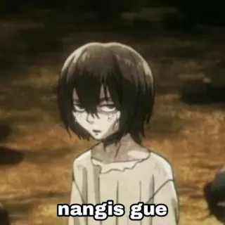 😭 Mikasa Ackerman Attack on Titan nangis gue anime, character, sad, attack on titan, mikasa ackerman whatsapp sticker