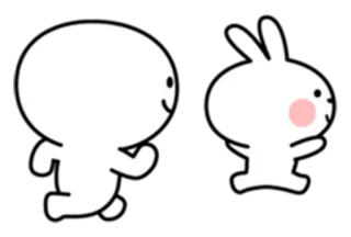 😁 süß, Hase, Person, Animation, Cartoon, Figuren whatsapp sticker