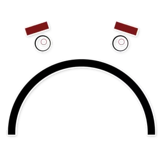 ☹ triste, emoji, cara, icono, molesto, sentimiento telegram sticker