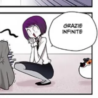 🙏 GRAZIE INFINITE Manga, Anime, Dziękuję, Komiks, Wdzięczność telegram sticker