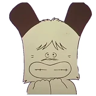 😬 Kreskówka, Pies, Smutny, Zwierzę, Postać telegram sticker