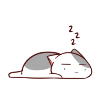 😴 cat, sleepy, cartoon, animal telegram sticker