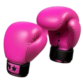🥊 găng tay boxing, găng tay hồng, đánh nhau, thể thao, võ thuật, ngôi sao whatsapp sticker