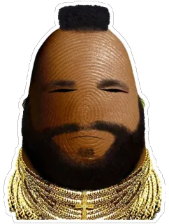 👍 Mr. T The A-Team Mr. T, Goldketten, Fingerabdruck, Schauspieler, Fernsehen telegram sticker