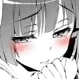 🥺 Manga, Anime, Dziewczyna, Smutny, Słodki telegram sticker