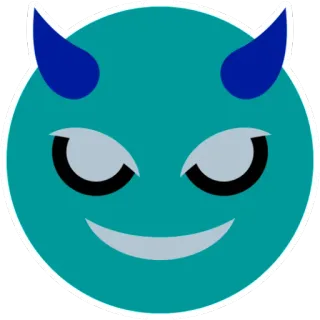 👿 diabo, emoji, fofo, monstro, desenho animado, adesivo telegram sticker
