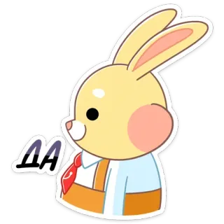 🤝 AA rabbit, bunny, animal, cartoon, sticker telegram sticker