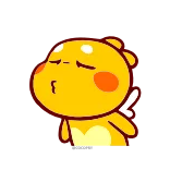 😘 cute, kiss, yellow, wings, cartoon, sticker telegram sticker