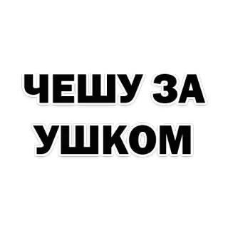 🐶 ЧЕШУ ЗА УШКОМ 俄语, 文本, 短语 telegram sticker