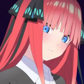 🍷 Nino Nakano The Quintessential Quintuplets Anime, Garota, Cabelo ruivo, Fofa, Personagem, Nino Nakano, The Quintessential Quintuplets whatsapp sticker