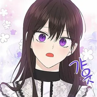 🥢 갹 Fille anime, Dessin animé, Manga, Yeux violets, Cheveux longs, Femme telegram sticker