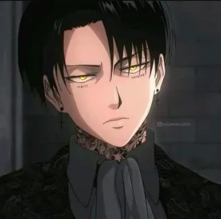 🥀 Levi Ackerman Attack on Titan anime, levi, l'attaque des titans, aot, fanart, tatouage, personnage, manga telegram sticker