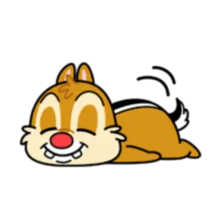 😌 Chip 卡通, 动物, 迪士尼, 花栗鼠, 可爱, 睡觉 telegram sticker