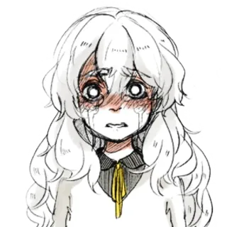 😭 animé, fille, pleurs, triste, manga, émotionnel telegram sticker