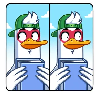 👀 鸭子, 卡通, 书, 帽子, 白色, 阅读, 眼镜 telegram sticker