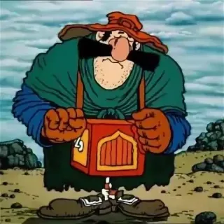 😥 desenho animado, personagem, vintage, ilustração, arte telegram sticker