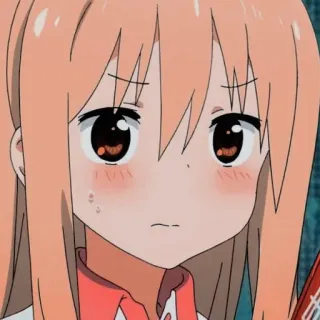 🥤 Anime, Fille, Mignon, Inquiet, Dessin animé telegram sticker