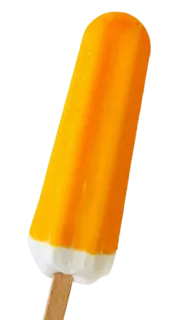 🍊 Eis am Stiel, Eis, süß, gefroren, Dessert, Orange, Leckerbissen whatsapp sticker