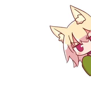 🦊 Anime, Manga, Personaje, Lindo, Pegatina, Kemonomimi telegram sticker