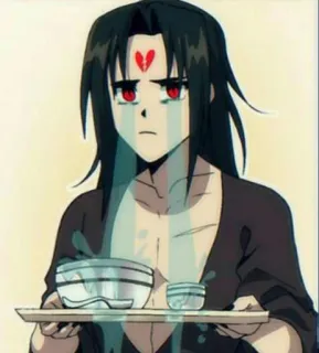 😭 anime, buồn, khóc, khay, mắt đỏ telegram sticker