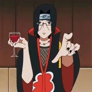 🧐 Itachi Naruto Аниме, Наруто, Итачи, Персонаж, Мультфильм telegram sticker