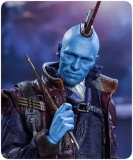 😎 Yondu Guardians of the Galaxy ヨンドゥ・ウドンタ, ガーディアンズ・オブ・ギャラクシー, マーベル・コミック, マーベル・シネマティック・ユニバース, 宇宙海賊, 矢, 青い肌 telegram sticker