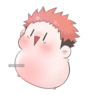 ⚫️ @HAWKS Anime, Kawaii, Stiker, Kartun telegram sticker