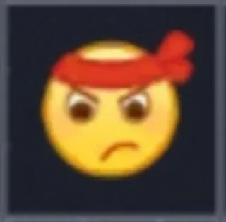 🥷 marah, emoji, bando, merah, kuning telegram sticker