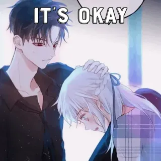 🤔 IT'S OKAY Anime, Manga, Traurig, Trost, Junge, Mädchen whatsapp sticker