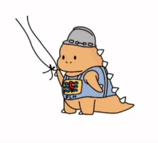 🤍 PLN dinosaur, PLN, kawaii, cartoon, cute telegram sticker