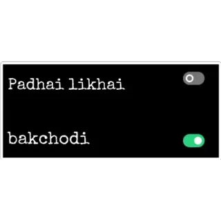 😃 Padhai likhai
bakchodi индийский, смешной, мем whatsapp sticker