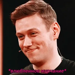 💖 *влюбленное мурчание* person, man, portrait, russian, text, smiling telegram sticker