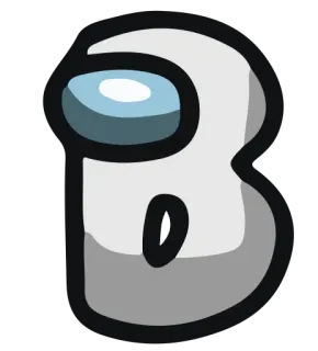 📖 among us, équipier, blanc, jeu vidéo, personnage whatsapp sticker