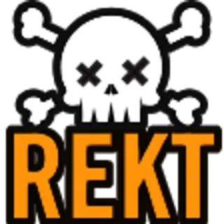 ☠ REKT calavera, huesos cruzados, rekt, juego, gamer, argot internet telegram sticker